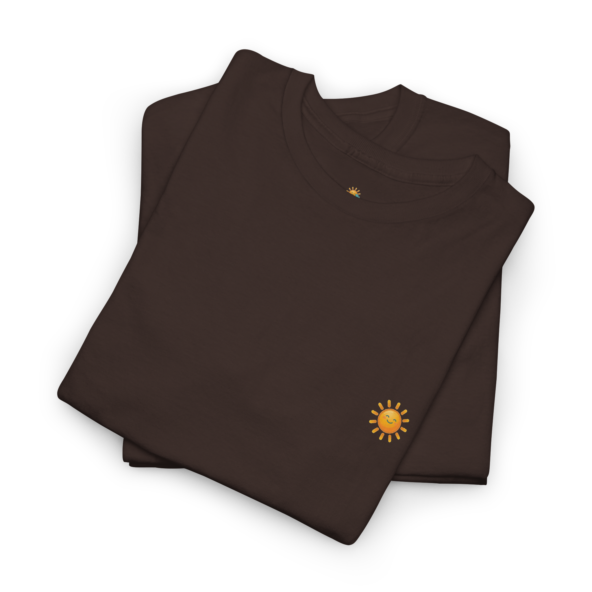 Sunshine-Shirt Dark Chocolate gefaltet – 100% Baumwolle