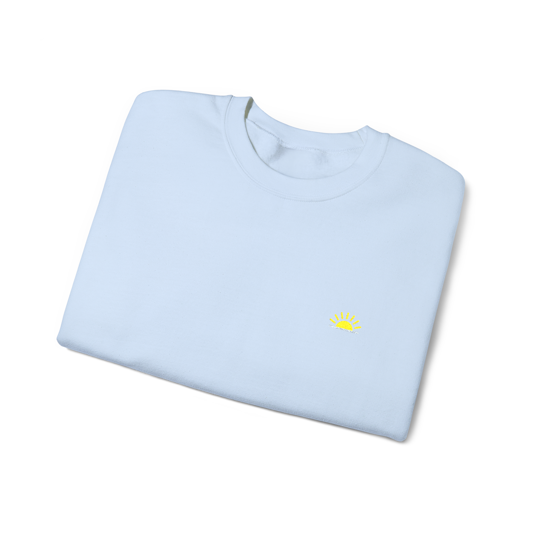 Sunshine Sweatshirt – Baby Blau, Crewneck mit Stick