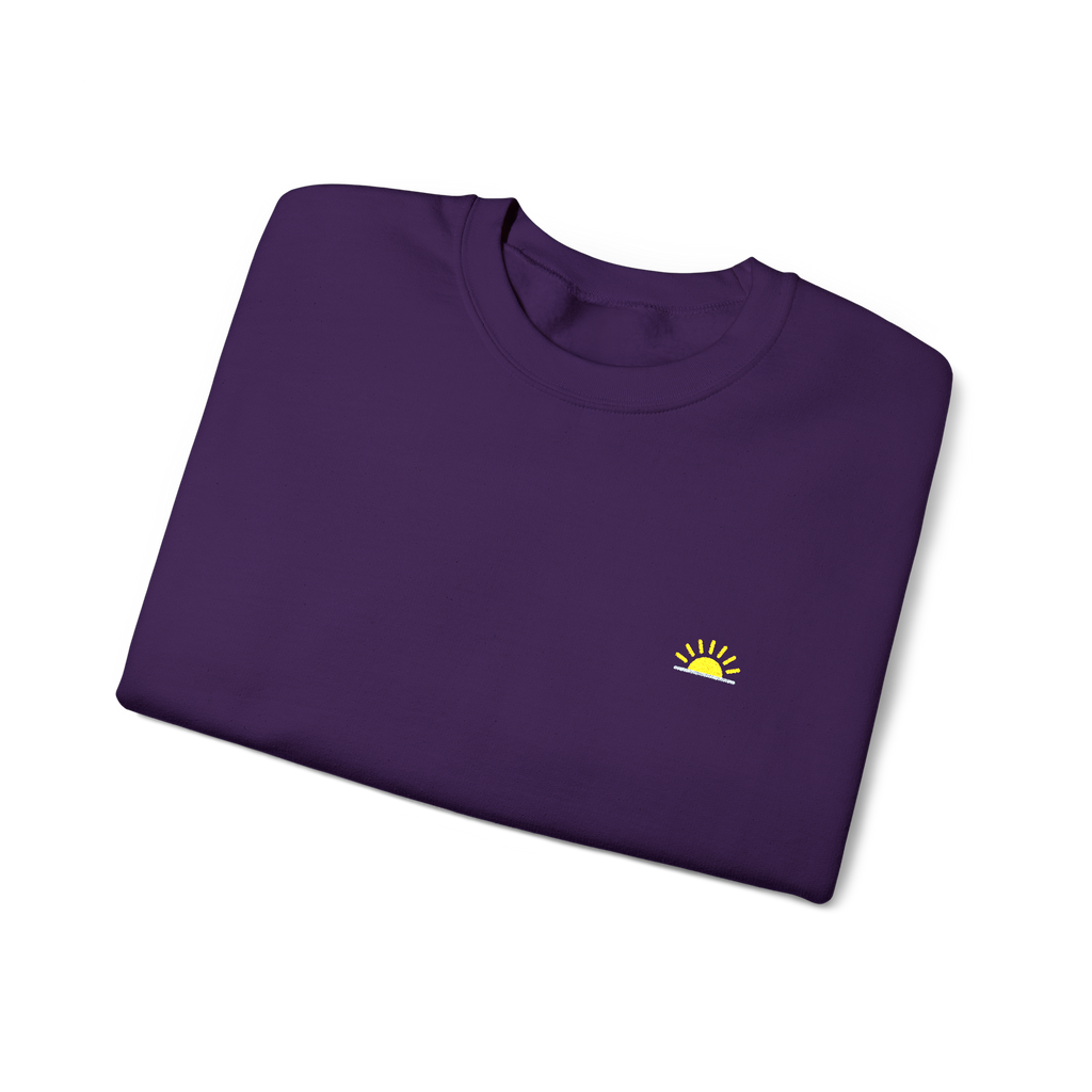 Sunshine Sweatshirt – Lila, Crewneck mit Stick
