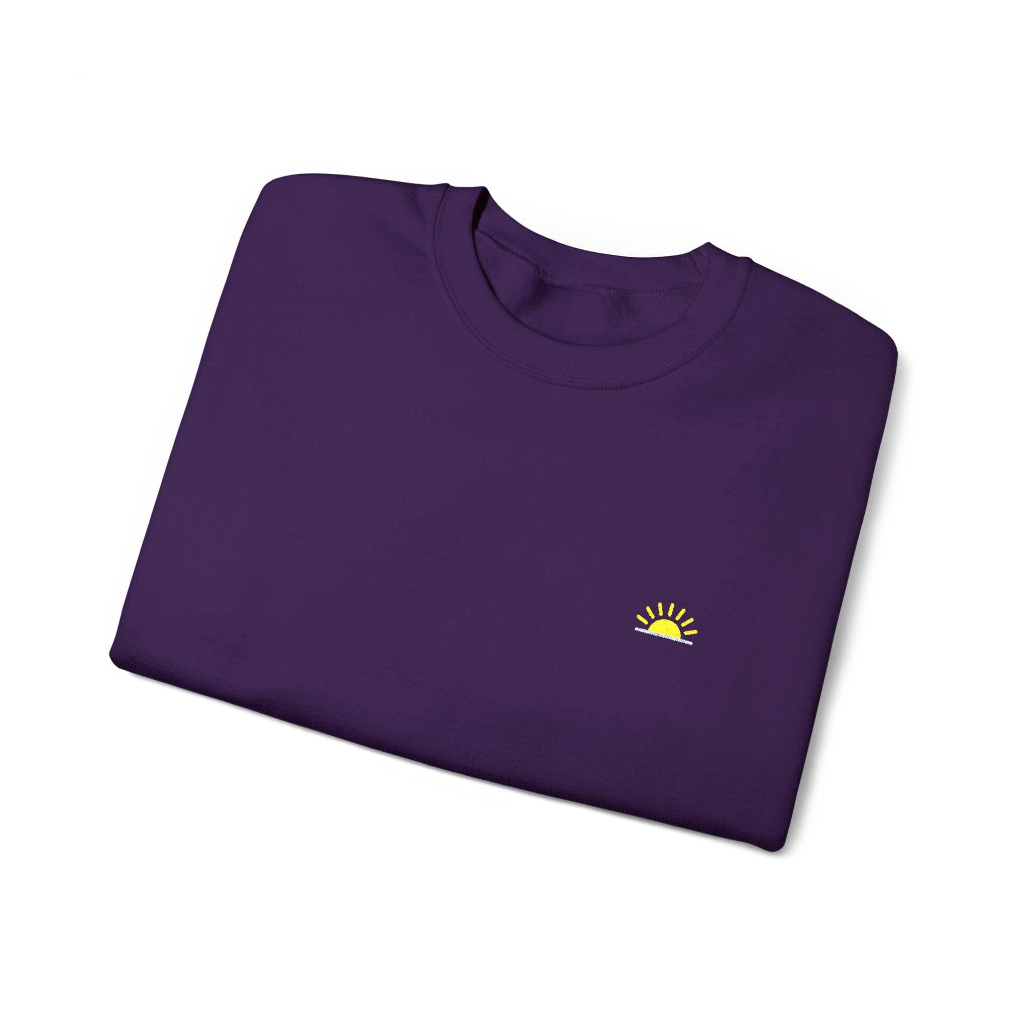 Sunshine Sweatshirt – Lila, Crewneck mit Stick