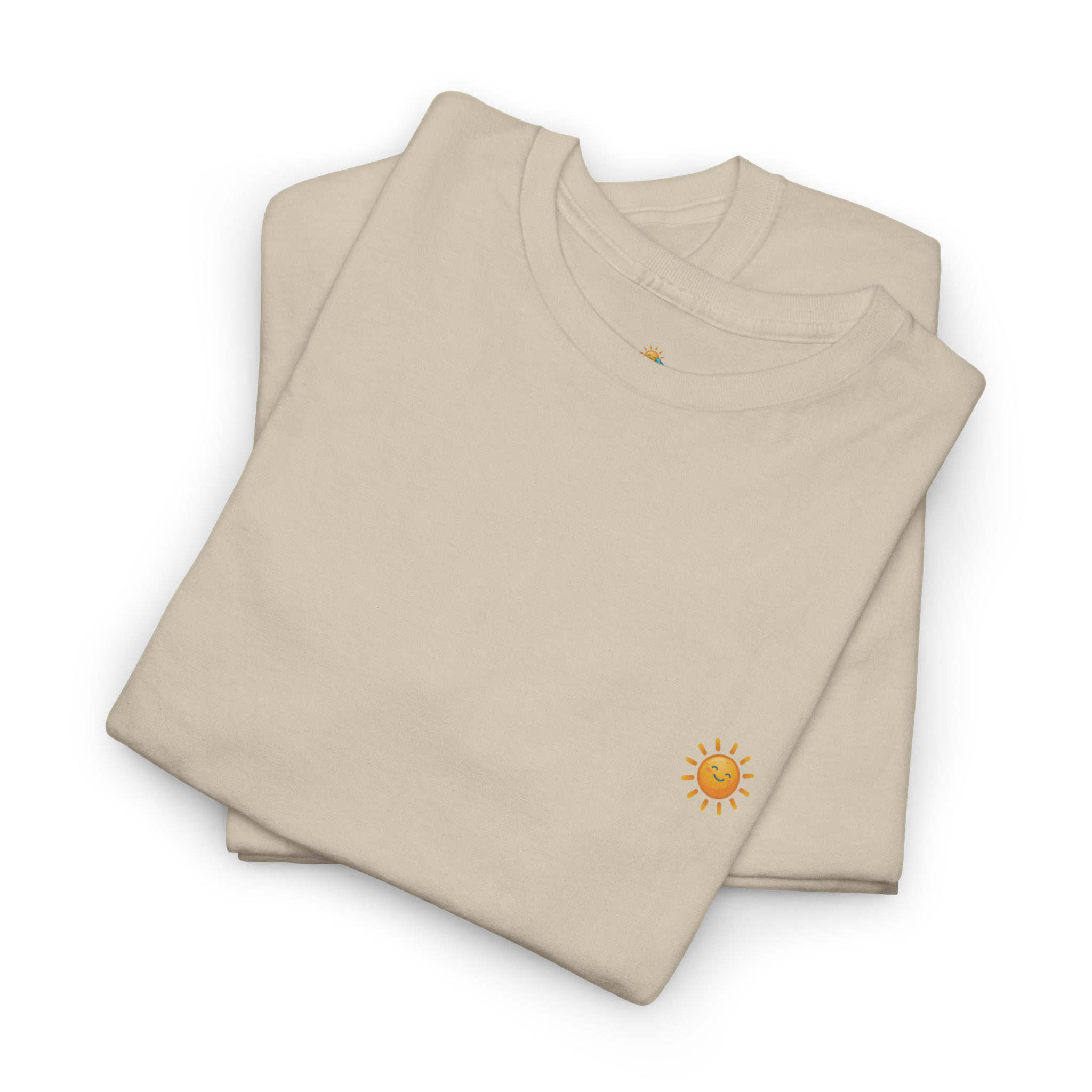 Sunshine-Shirt Sand gefaltet – 100% Baumwolle