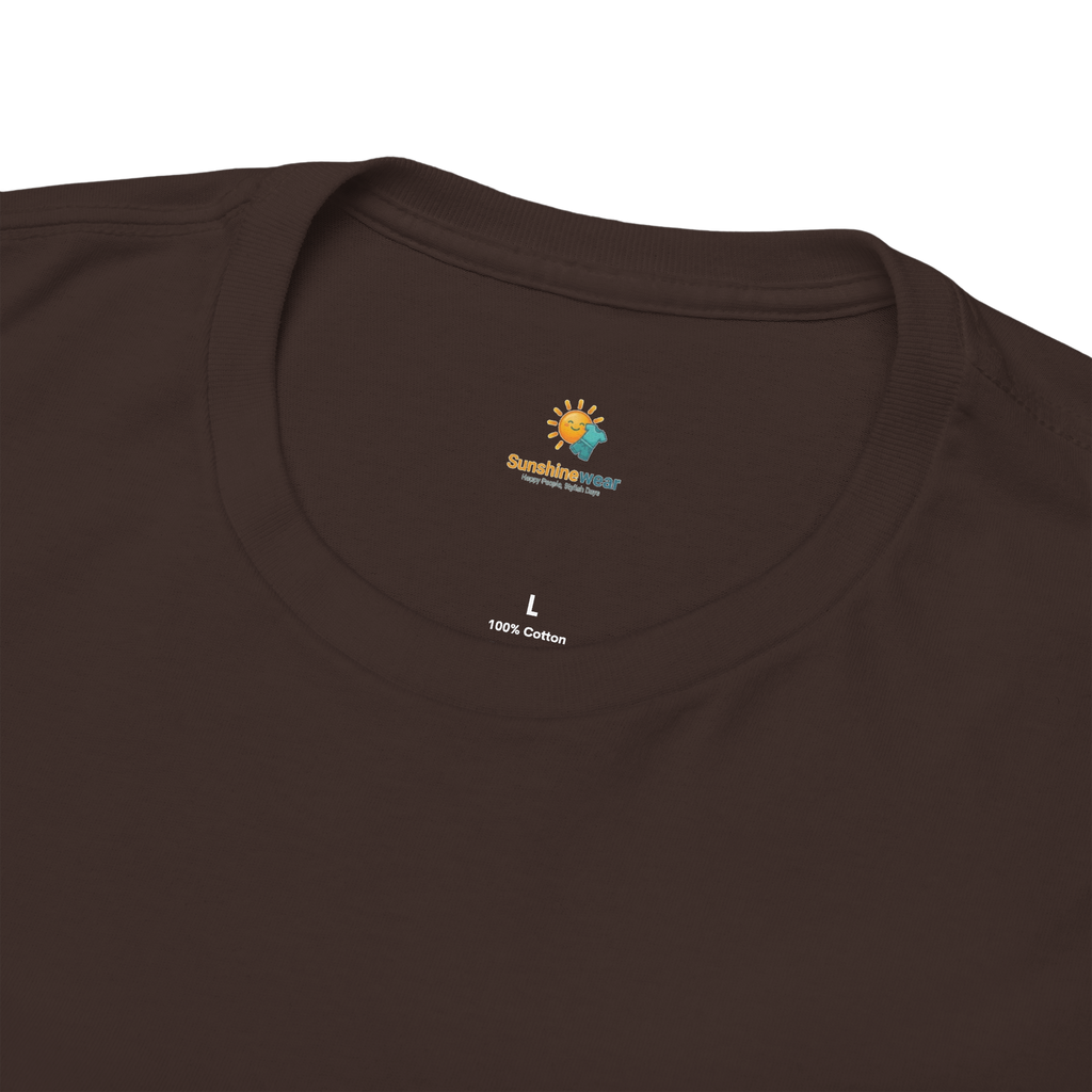 Sunshine-Shirt Dark Chocolate – Nahaufnahme Ripp-Kragen
