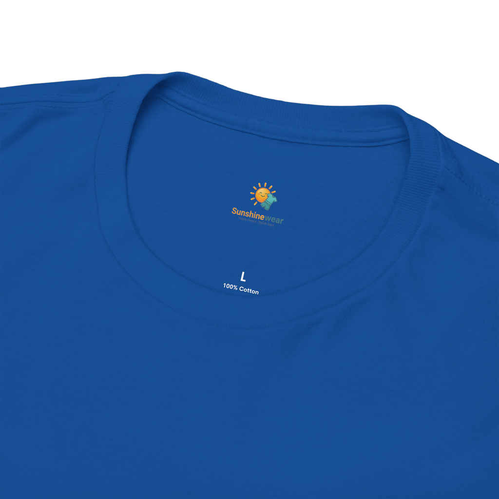 Sunshine-Shirt Dunkelblau – Nahaufnahme Ripp-Kragen