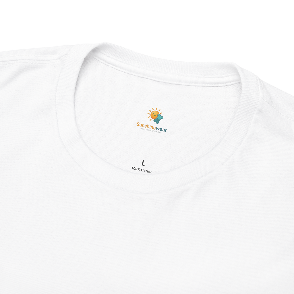 Sunshine-Shirt Weiß – Nahaufnahme Ripp-Kragen