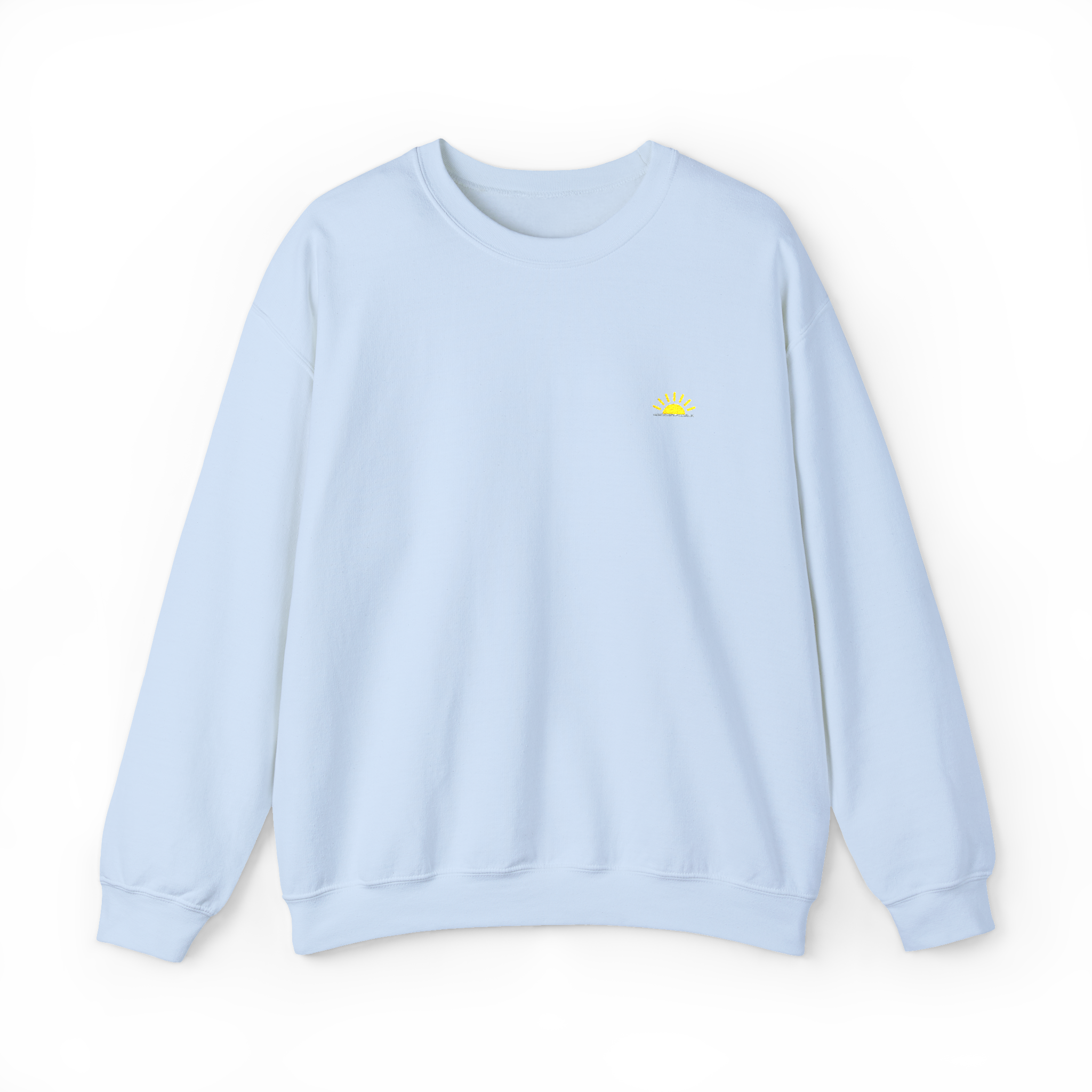 Sunshine Sweatshirt – Baby Blau, Crewneck mit Stick