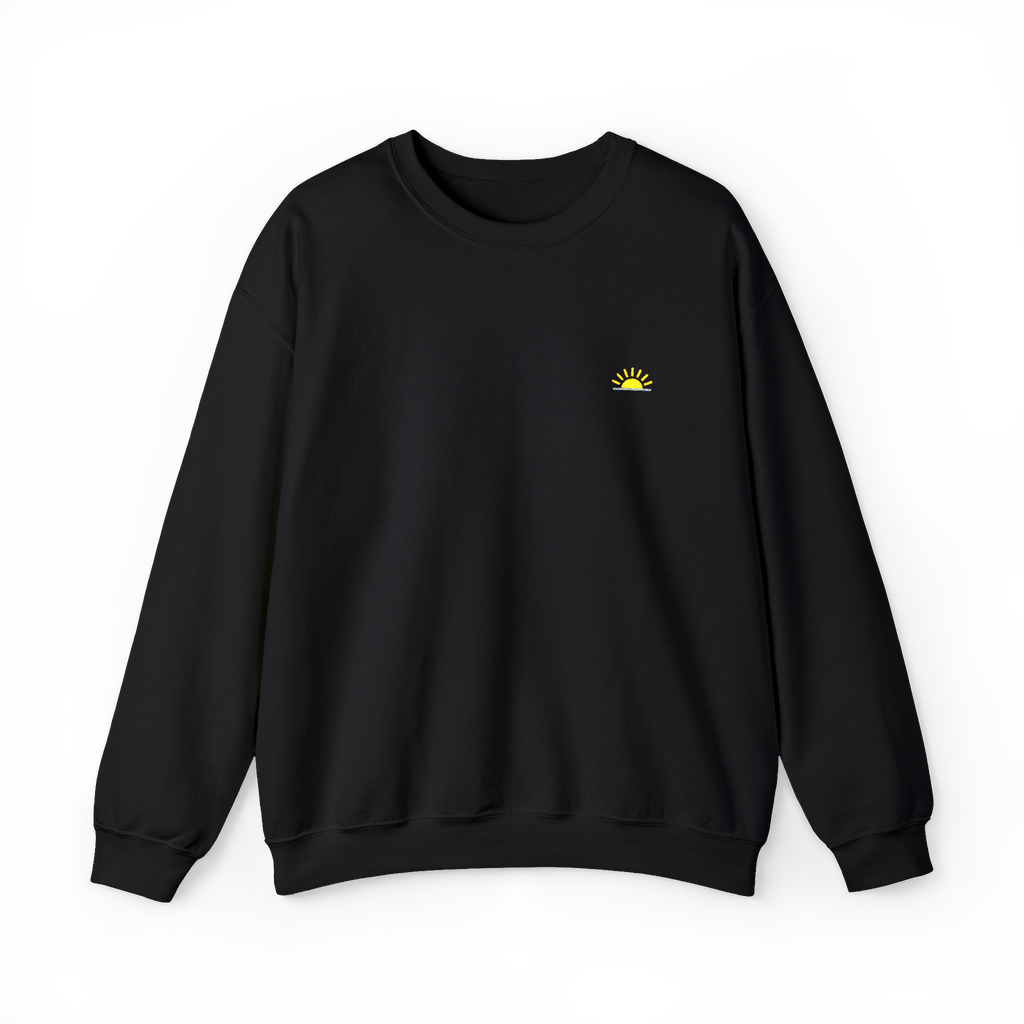 Sunshine Sweatshirt – Schwarz, Crewneck mit Stick