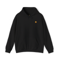 Sunshine-Hoodie Black – Frontalansicht mit Sonnenlogo