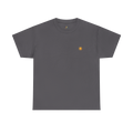 Sunshine-Shirt Charcoal – Frontalansicht mit Sonnenlogo