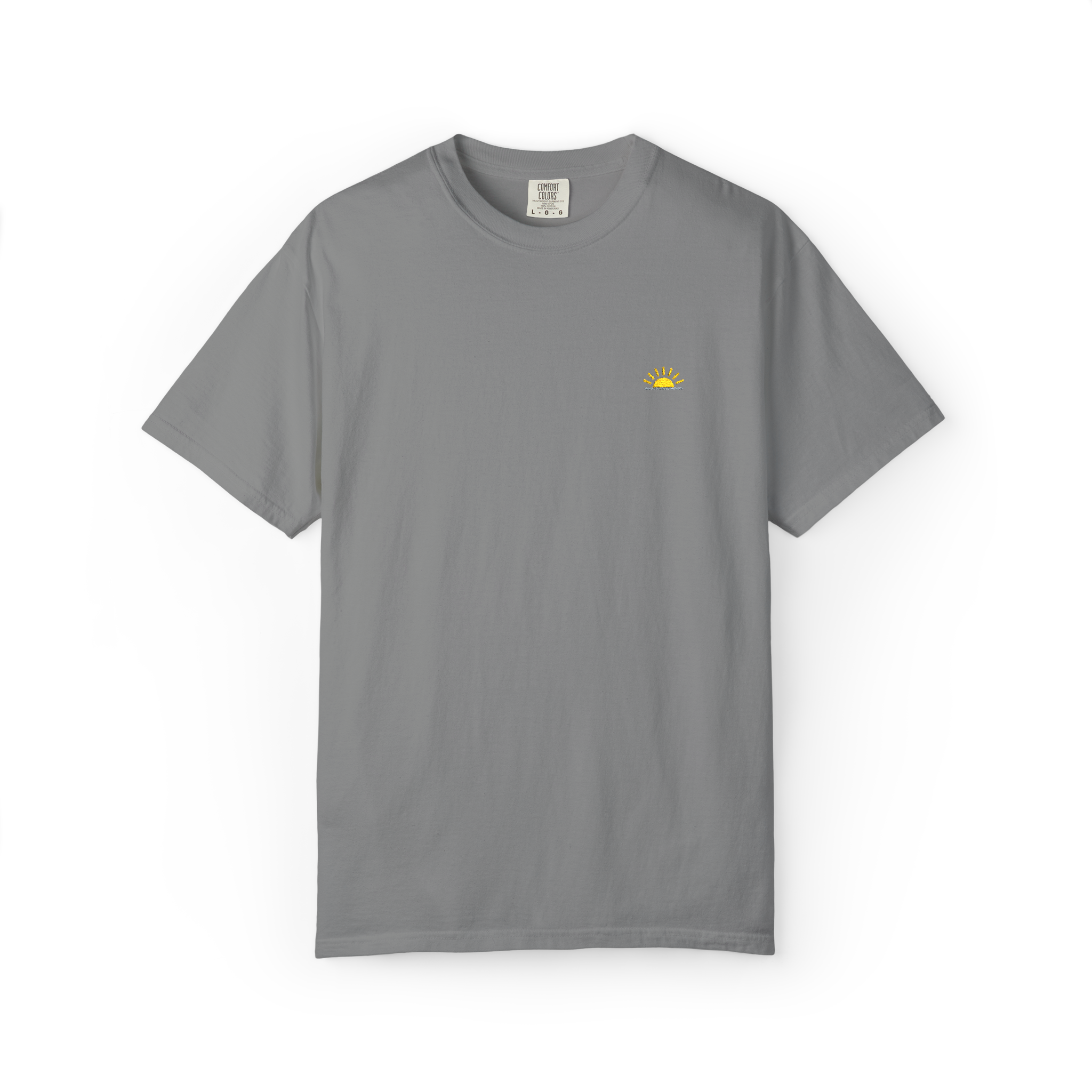 Sunshineshirt – Grau, T-Shirt mit Stick