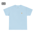 Sunshine-Shirt Hellblau – Frontalansicht mit Sonnenlogo