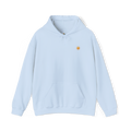 Sunshine-Hoodie Hellblau – Frontalansicht mit Sonnenlogo