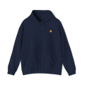Sunshine-Hoodie Navy – Frontalansicht mit Sonnenlogo