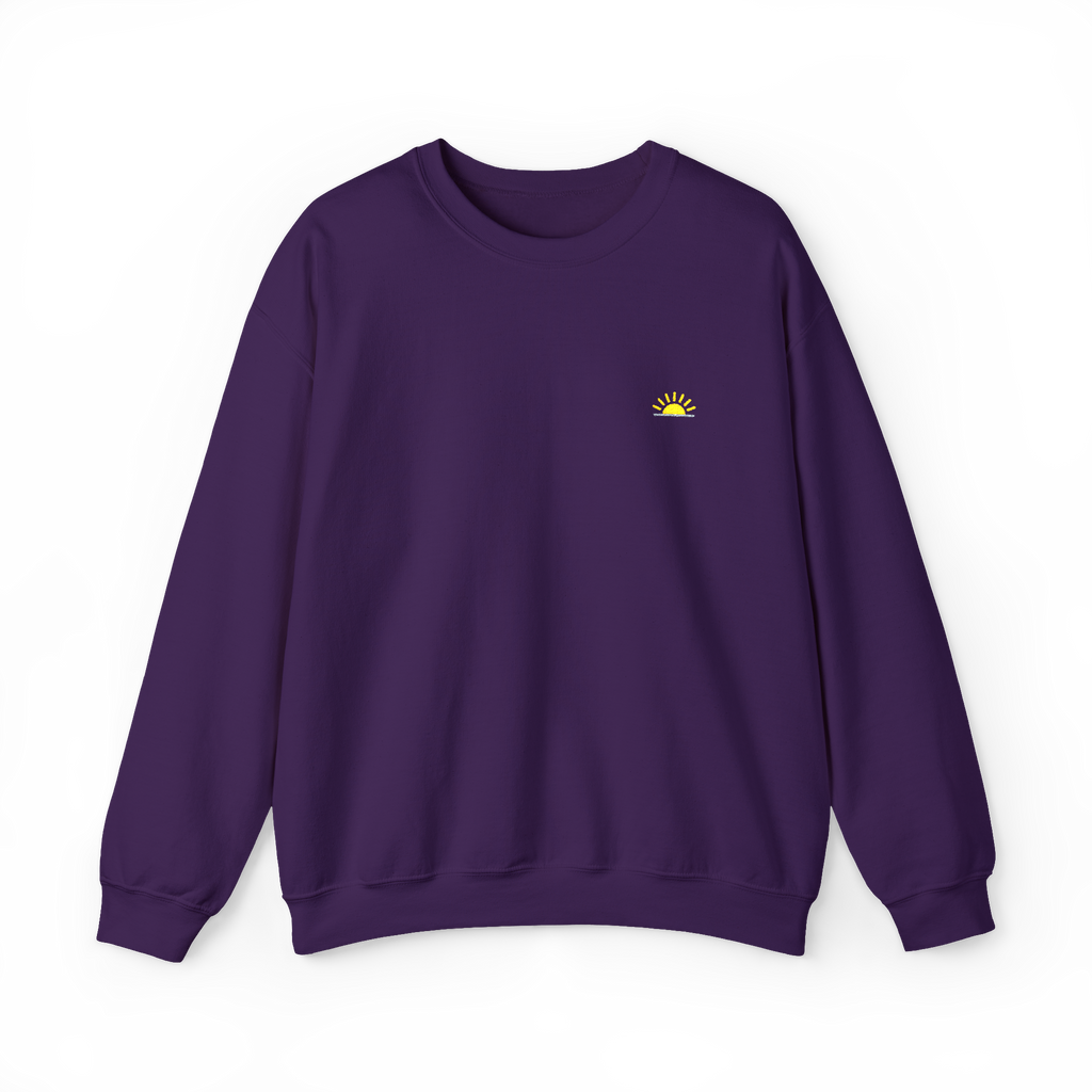 Sunshine Sweatshirt – Lila, Crewneck mit Stick