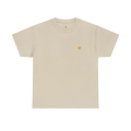 Sunshine-Shirt Sand – Frontalansicht mit Sonnenlogo