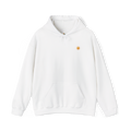 Sunshine-Hoodie Weiß – Frontalansicht mit Sonnenlogo