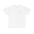 Sunshine-Shirt Weiß – Frontalansicht mit Sonnenlogo